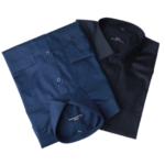 N&N Taffeta Chx Full Sleeve Shirt-Navy Blue & Black