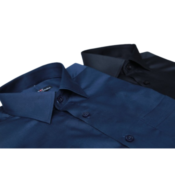 N&N Taffeta Chx Full Sleeve Shirt-Navy Blue & Black