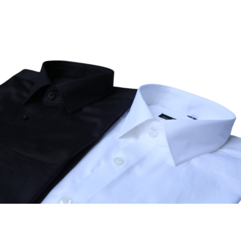 N&N Taffeta Chx Full Sleeve Shirt-Black & White