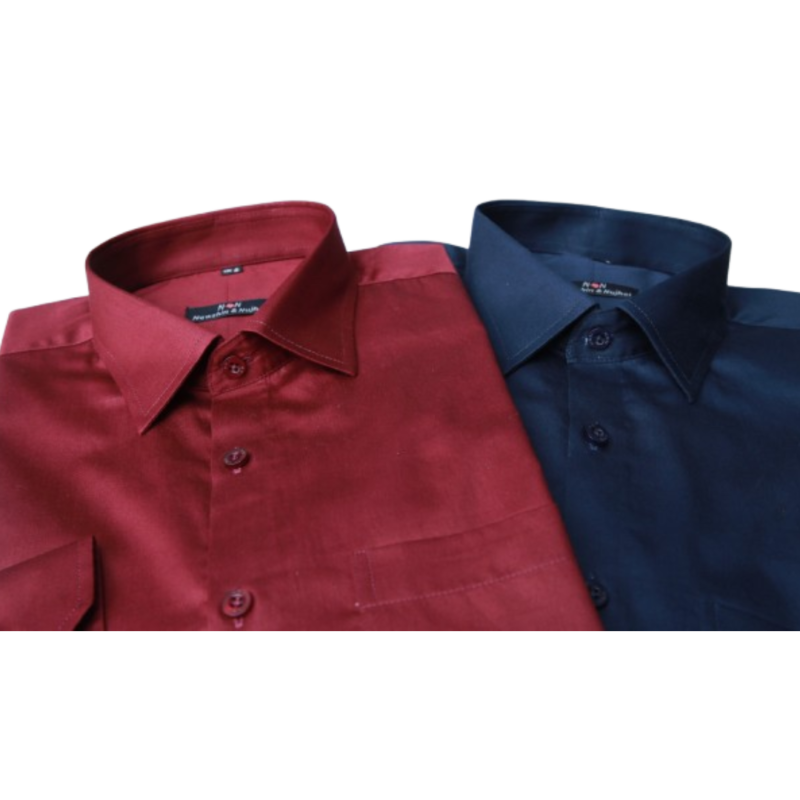 N&N Taffeta Chx Full Sleeve Shirt-Navy Merun &Blue